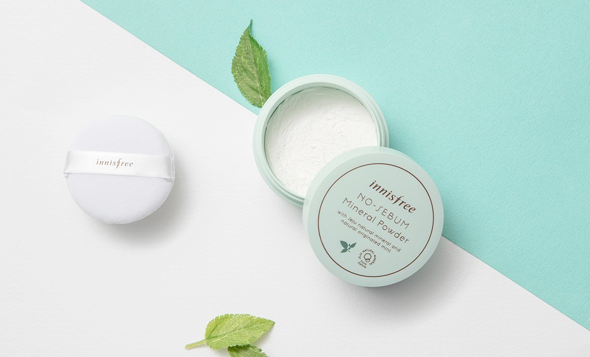 Review phấn phủ kiềm dầu Innisfree NoSebum Mineral Powder BlogAnChoi